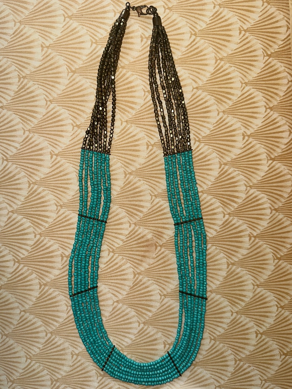 Vintage Turquoise Multi-Strand Beaded Necklace